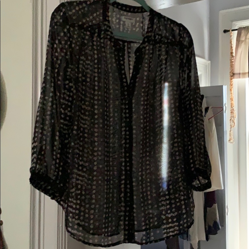 Old Navy sheer blouse